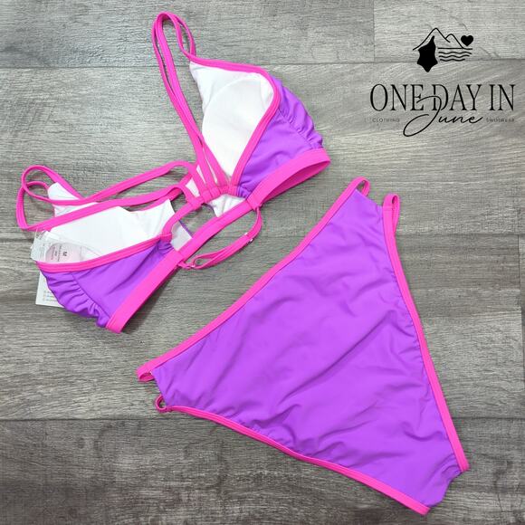 Cupshe High Cut Keyhole Bikini Swimsuit Size M - Picture 7 of 7